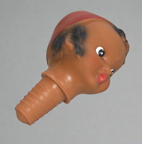 Vintage Wine Bottle Stopper Cork Israel 1950s Rubber Mayer Unsigned Yemeni Child