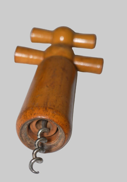 Vintage Wooden Corkscrew Beaulieu Vineyard BV Wines Promotional Wine Opener 