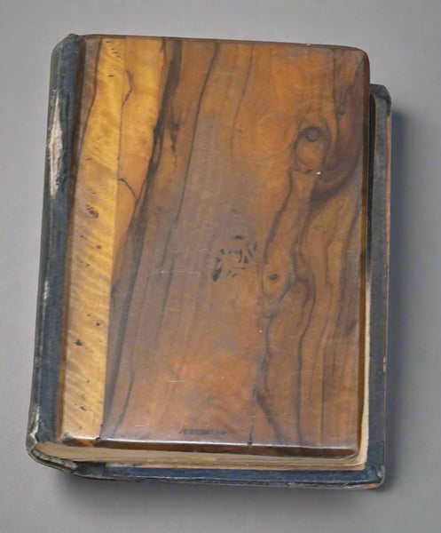 Women Siddur Korban Mincha Antique Book Hebrew Yiddish Wood Binding Judaica 1934
