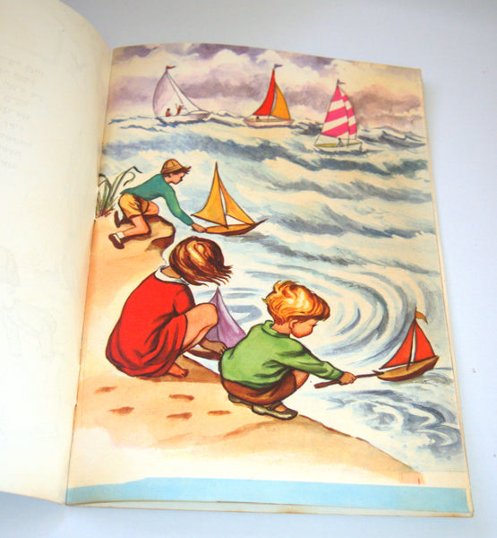 The Blowing Wind Children Story Book Vintage Hebrew Israel 1960's Naïve Drawings