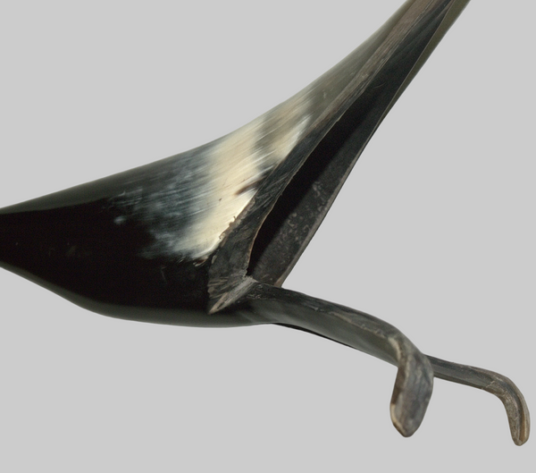 Vintage Hand Carved Horn Bird Stork Sculpture Figurine Modernist Design