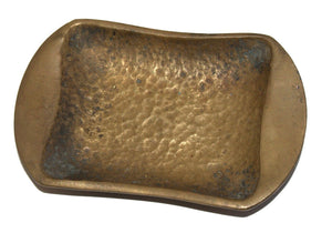 Small Hammered Vintage Bronze Ashtray Israel 1960's