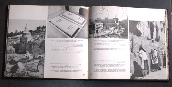 Vintage 1950 Book A Tour Through Israel Illustrated Hebrew English French