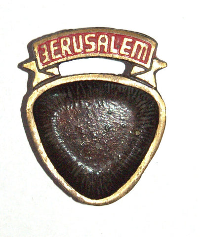 Vintage Israel Judaica Small Painted Tiny Trinket Tray Jerusalem 1960's