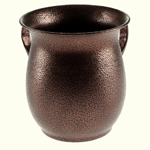 Judaica Hand Wash Cup Netilat Yadayim Natla Spotted Brown Stainless Steel
