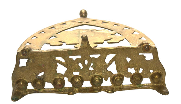 Judaica Menorah Hanukkah Vintage Israel 12 Tribes Tables of Covenant Signed
