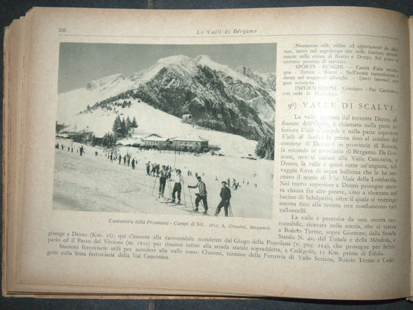 Antique Book 1934 Italy Spa Guide Part II Alpine Resorts Piemonte Photo Maps