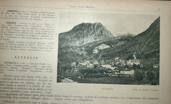 Antique Book 1934 Italy Spa Guide Part II Alpine Resorts Piemonte Photo Maps