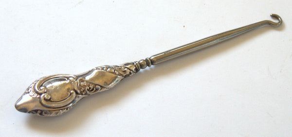 Antique English Button Hook Collectible Silver 925 Chester 1920 Signed