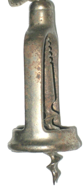 Antique Iron Double Handle Open Bell Body Shape Valve Flynut Corkscrew Opener