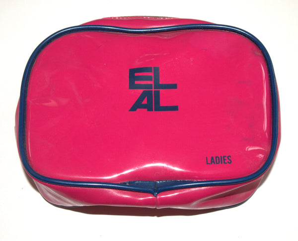 EL AL Israeli Airlines Vintage 1960's Official Small Ladies Cosmetic Amenity Bag