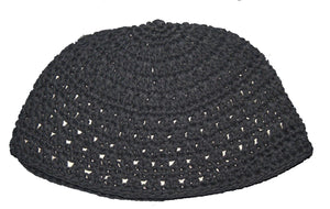 Frik Kippah Yamaka Black Crochet Thick Knit Judaism Israel 21 cm Judaica Israel