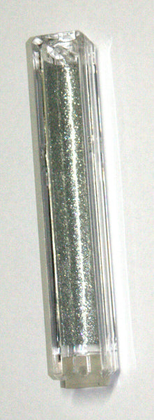 Judaica Mezuzah Case Clear Sparkling Silver Plastic Tube Closed Back 10 cm