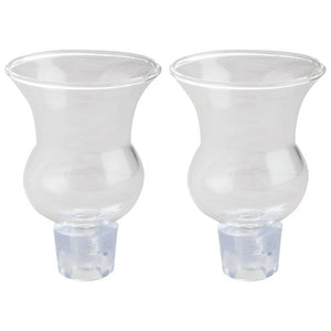 Lot of 2 Glass Oil Candle Cups Holders DIY Menorah Candlesticks Judaica Israel