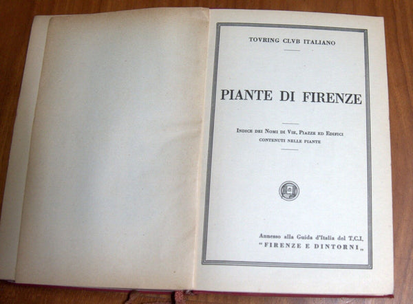 ITALY 1950 Florence Firenze E Dintorni TCI Travel Guide Maps Book 4th Edition