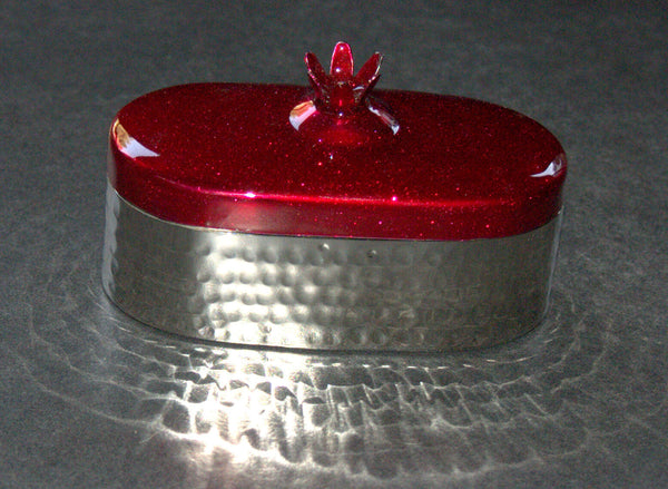 Travel Tea Light Candle Holder Candlesticks Shabbat Pomegranate Red Portable