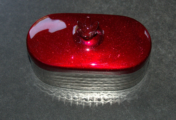 Travel Tea Light Candle Holder Candlesticks Shabbat Pomegranate Red Portable