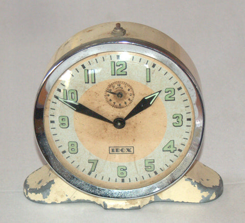 Vintage Idox Israel Alarm Clock 1960's Israeliana Tax Sticker