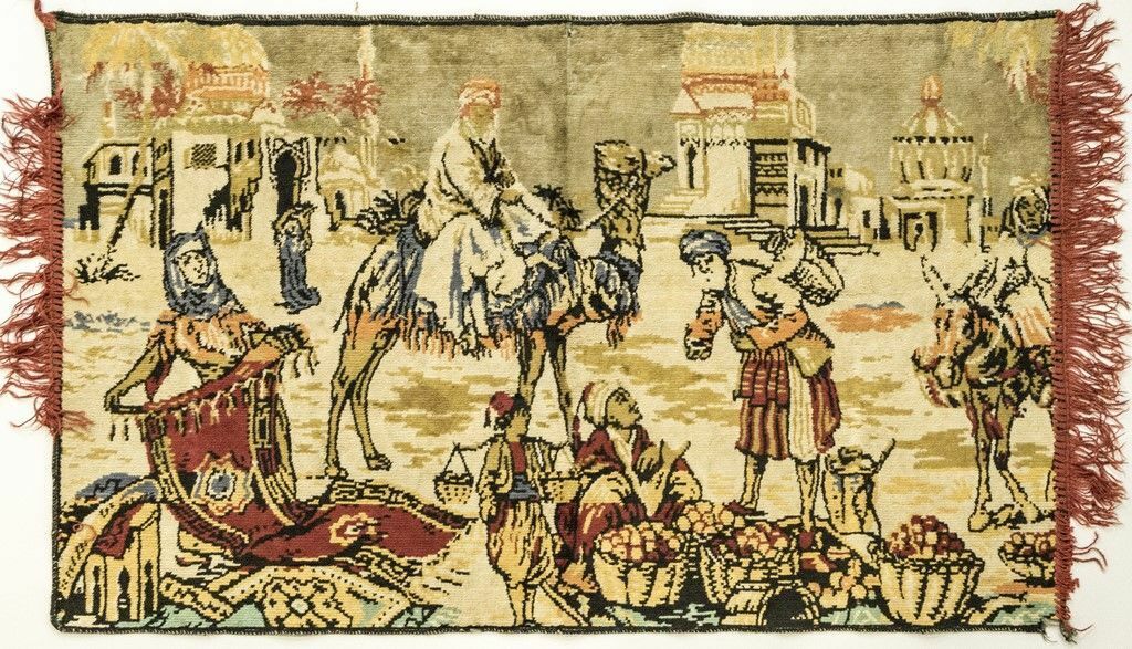 Islamic Rug Wall Vintage Islamic Arabic Wall Carpet Rug Oriental Desert Market Scene Ca ...