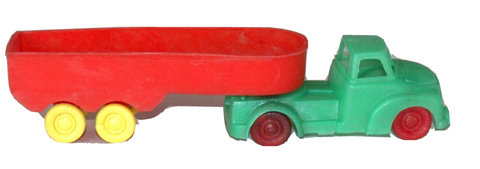Vintage Plastic Truck Car 1960's Children Toy Israel Original Plastic Package