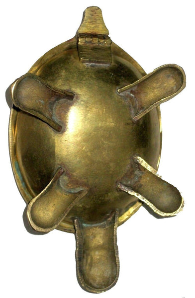 Vintage Tortoise Turtle Figurine Hinged Brass Trinket Box Miniature Statuette